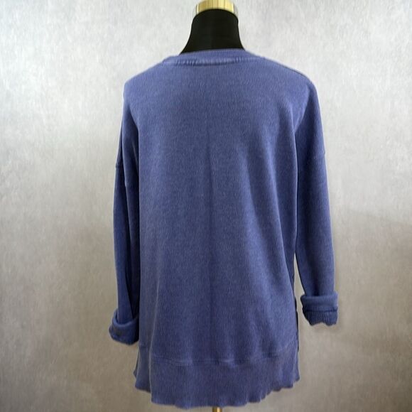 Oversized Blue Sweatshirt Inhale Exhale | Size M - Picture 2 of 6
